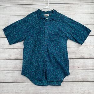 Vintage 90s Straight Down Golf Floral Button Down Shirt Mens XL Purple Green